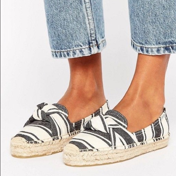 Soludos Knotted Smoking Slipper Platform Espadrille Flats 5 - Picture 3 of 9